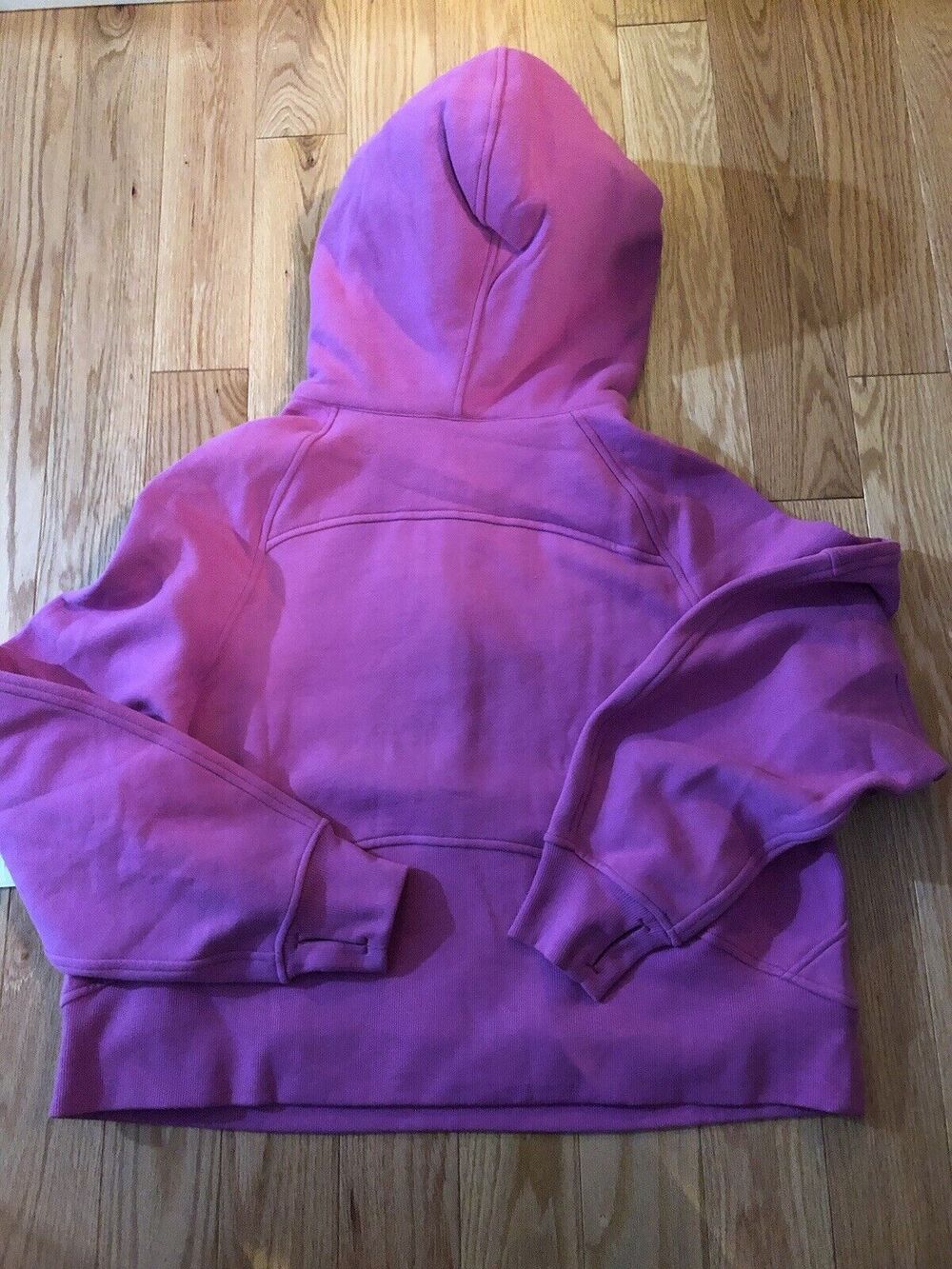 Lululemon Scuba Oversized 1/2 Zip Hoodie Pink Medium Thumbholes NWT - Picture 10 of 10